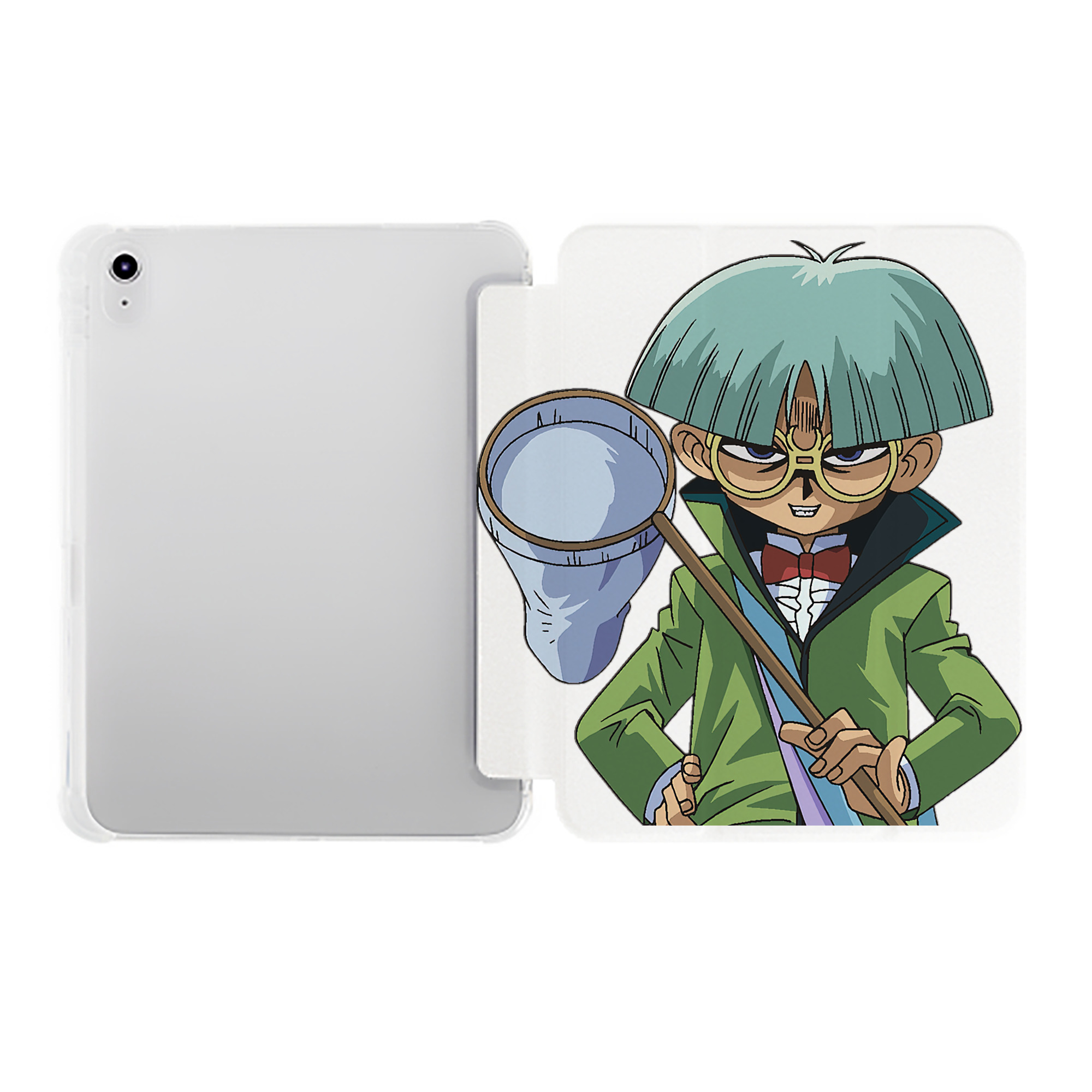 （画像用） 遊☆戯☆王 Yu-Gi-Oh! IPad ケース ペン収納付き 三つ折りスタンド PUレザー×シリコン 対応機種9.5/10.5/10.9インチ